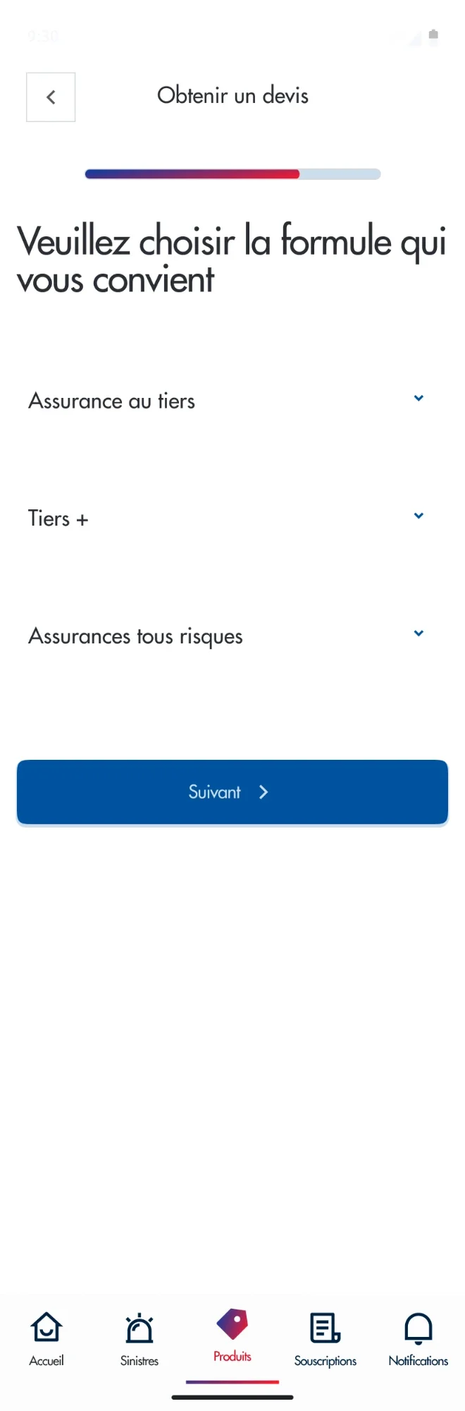 Choix de la formule&nbsp;: assurance au tiers, tiers&nbsp;+, tous risques, chacune d&eacute;pliable